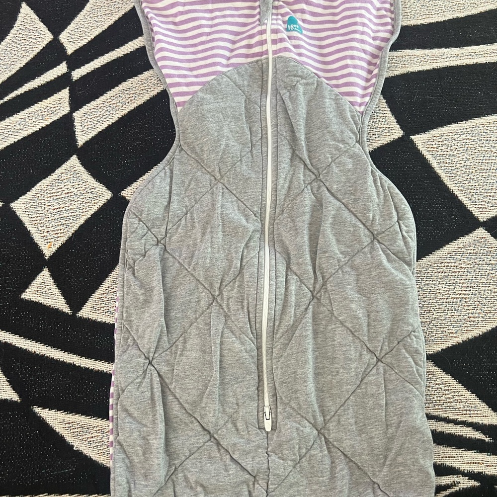 Love to Dream Purple and White Striped Swaddle